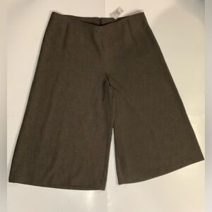 Ashley Stewart Brown Lurex Wide Leg Capri  Size 18 NWT Culottes
